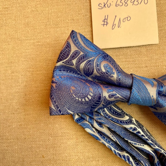 15% Silk Bow Tie - Clip on - Stars brand - Picture 2 of 3